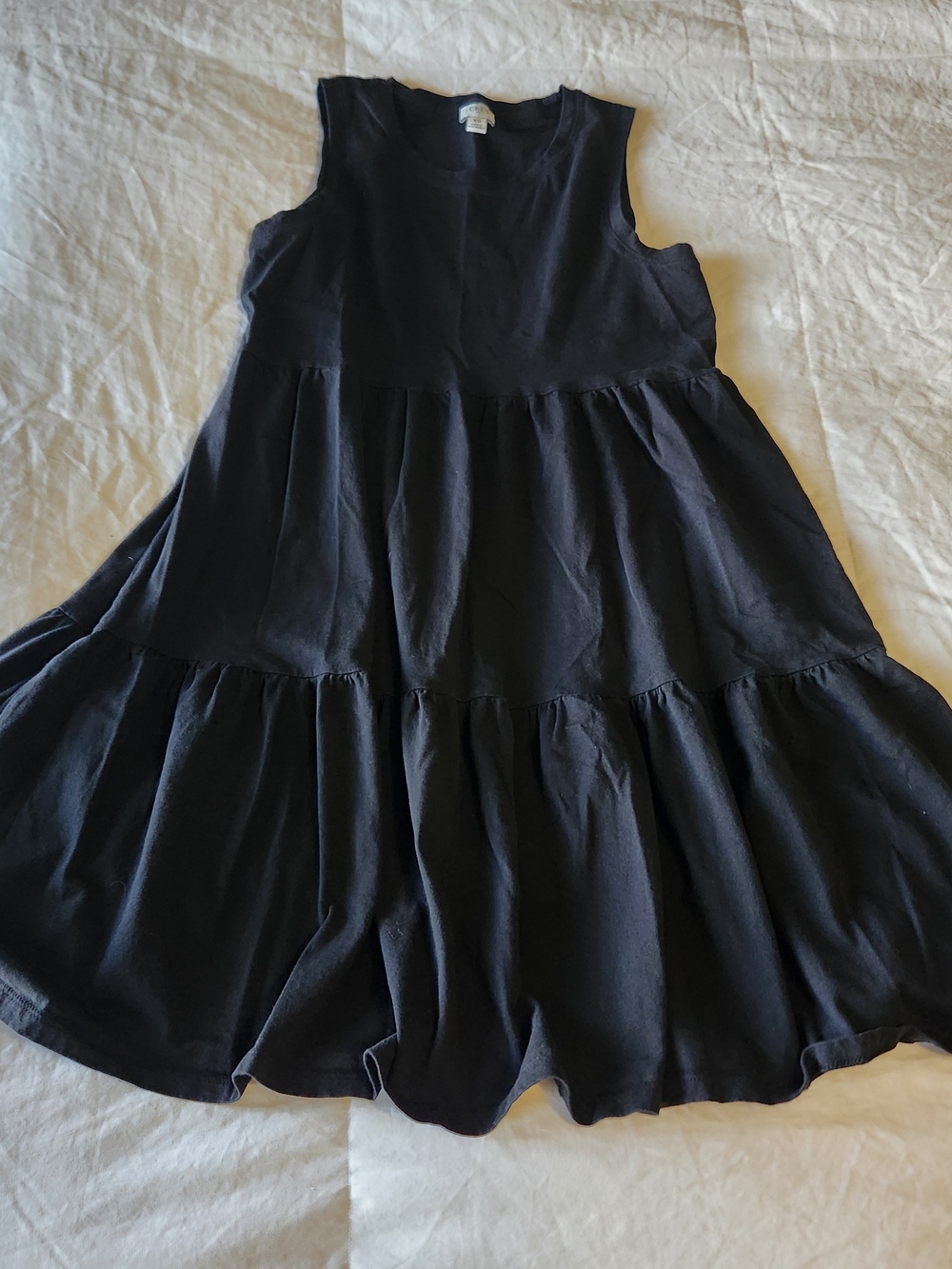 J. Crew Black Sleeveless Tiered Casual Dress for Girls